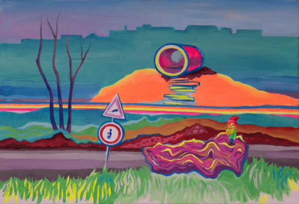 Veselé setkání s trpaslíkem na cestě ke Karlínskému přístavu